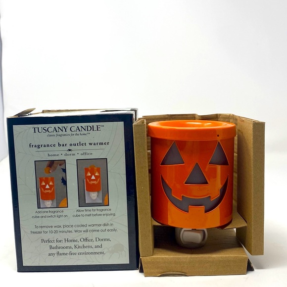 Tuscany Candle Orange Metal Pumpkin‎ Tabletop Wax Warmer - Picture 5 of 10